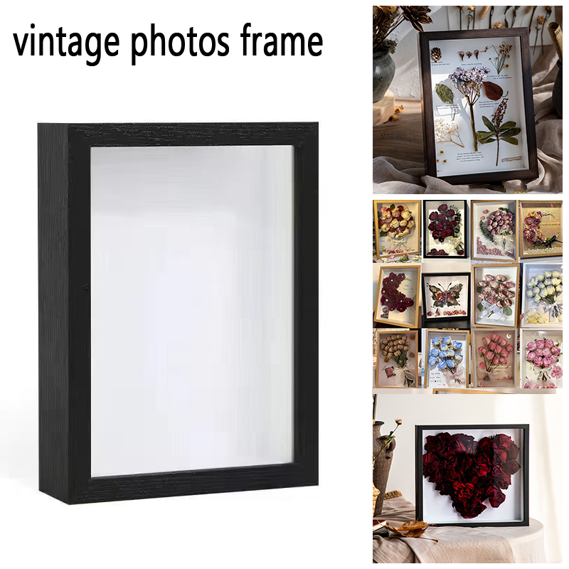 Bamboo Photo Frame - Cadre photo vintage en bois massif