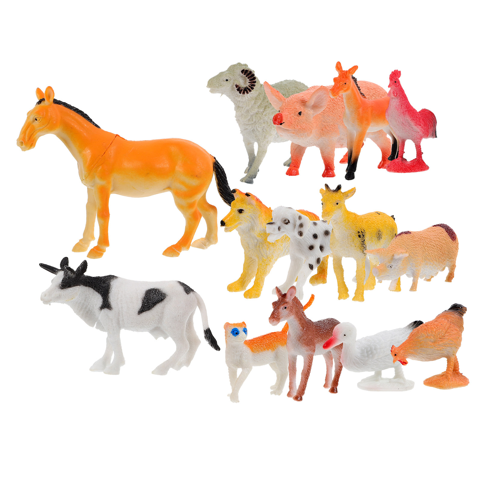 Home Decor Simulator - 14 figurines d'animaux de ferme miniatures,