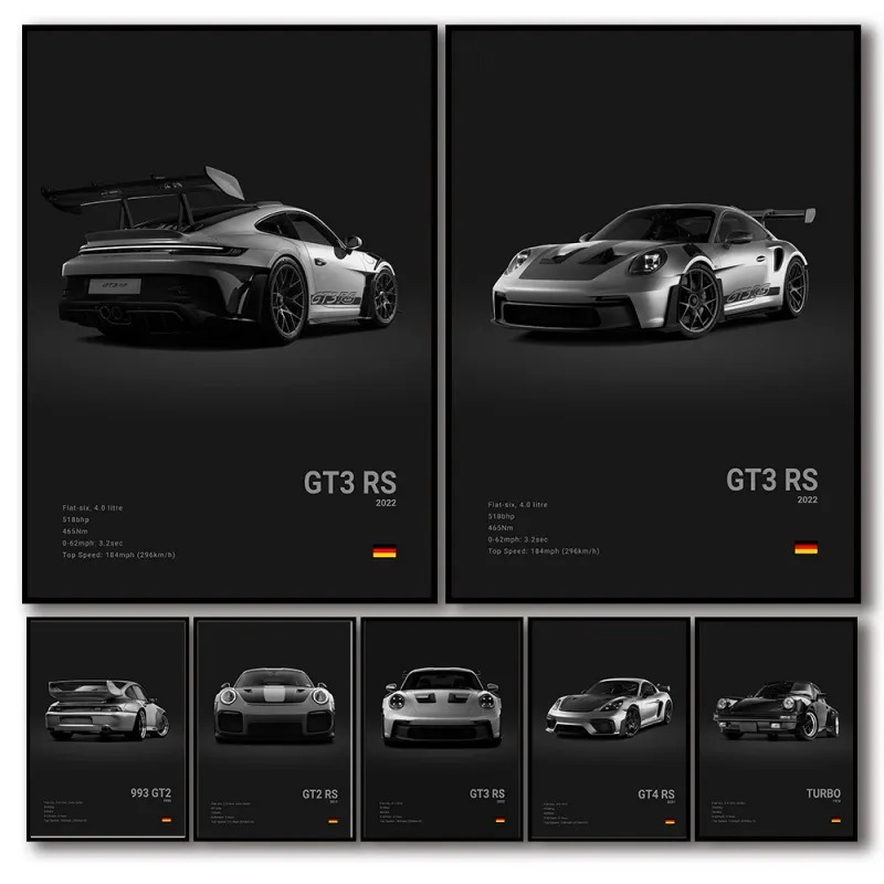 Germany Home Decor - Affiche de voiture de sport de