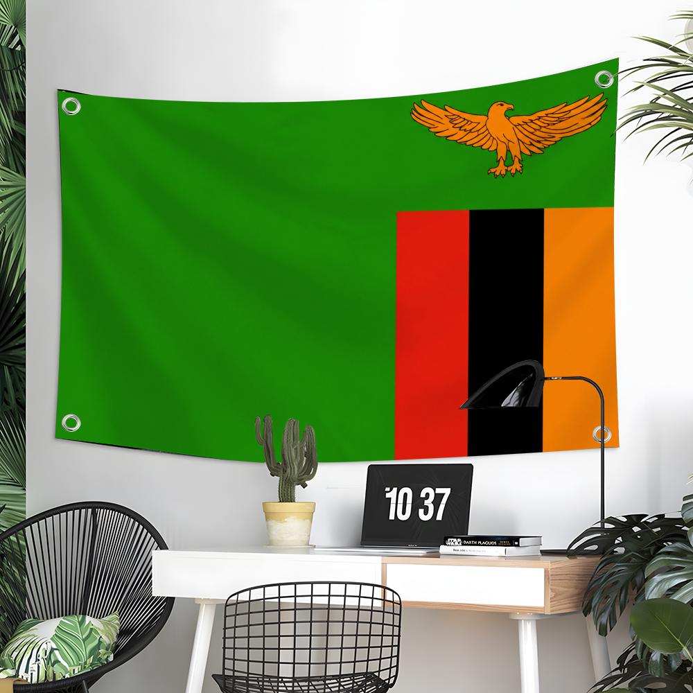 Home Decor Zambia - Drapeaux de la Zambie, bannière artistique