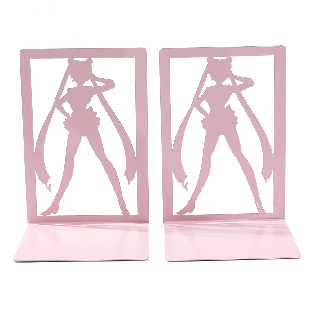 Aesthetic Bookend - Serre-livres roses pour filles, 2 pièces,