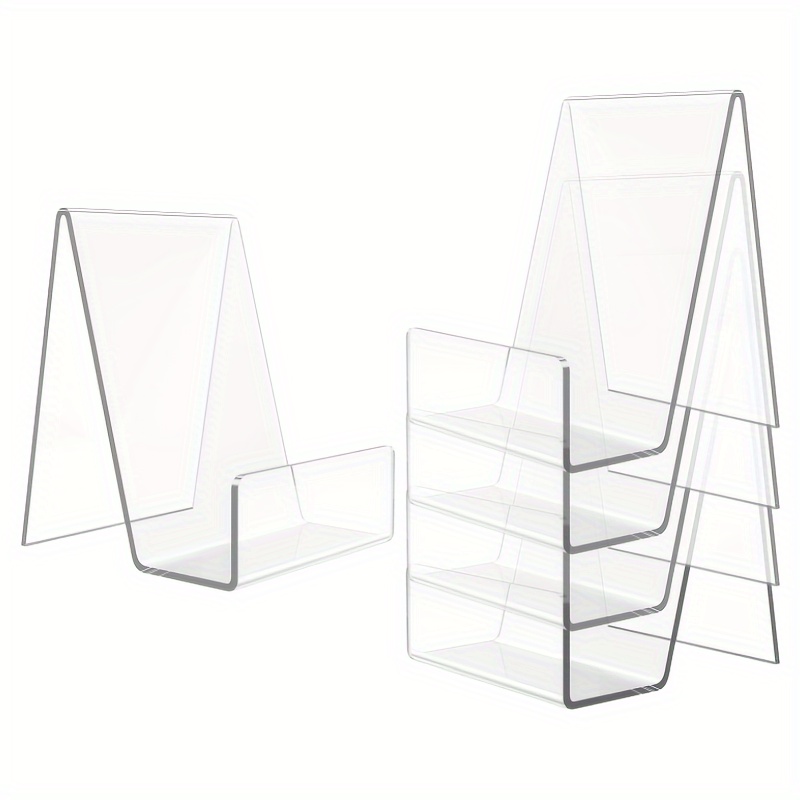 Aesthetic Bookend - Support en acrylique transparent (4/8 pièces),