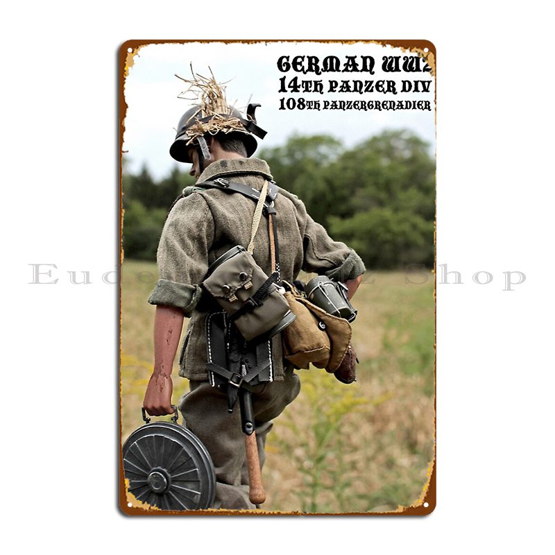 Germany Home Decor - Panzergrenadier allemand avec mine terrestre, panneau