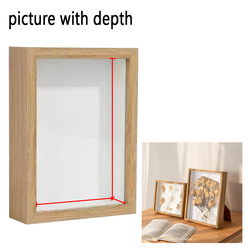 Bamboo Photo Frame - Cadres photo en bois 3D, profondeur