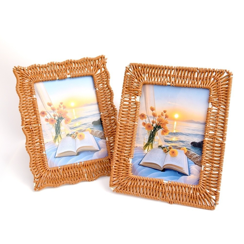 Cadres photo vintage en rotin  - Bamboo Photo Frame avis et prix