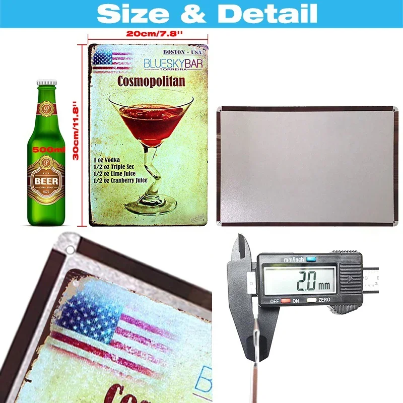 Affiche rétro en métal, signe  - Home Decor Png avis et prix