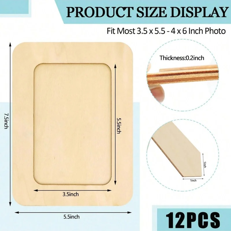 Cadres en bois non finis, 5 pi - Bamboo Photo Frame avis et prix