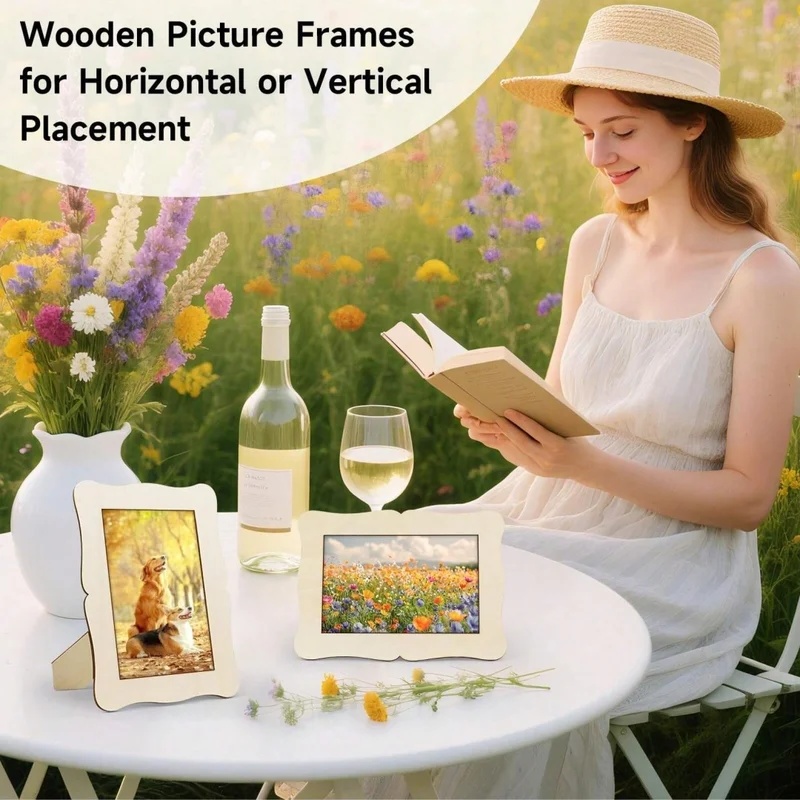 Cadres en bois non finis, 5 pi - Bamboo Photo Frame avis et prix