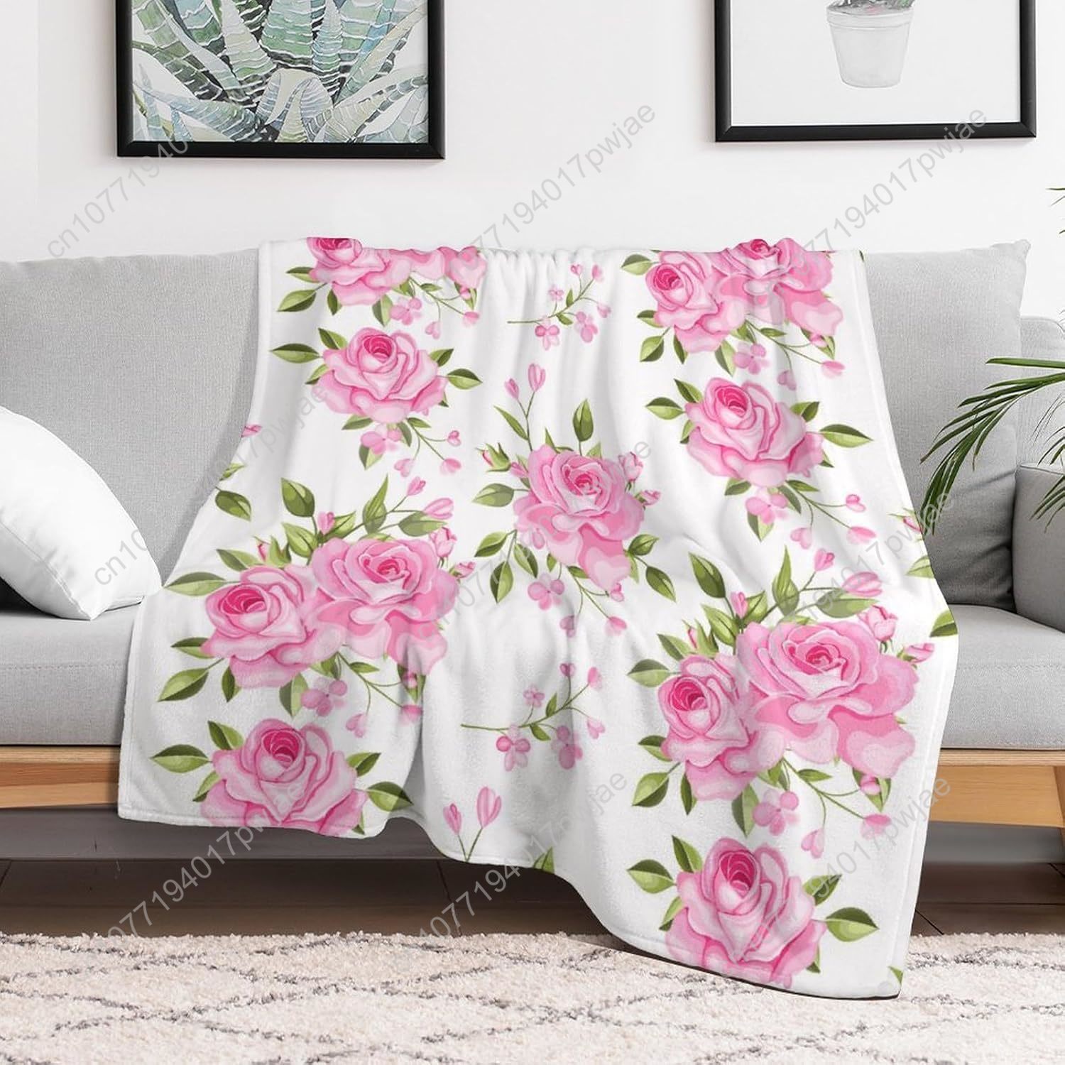 Couverture à fleurs roses, déc - Home Decor Luxury avis et prix