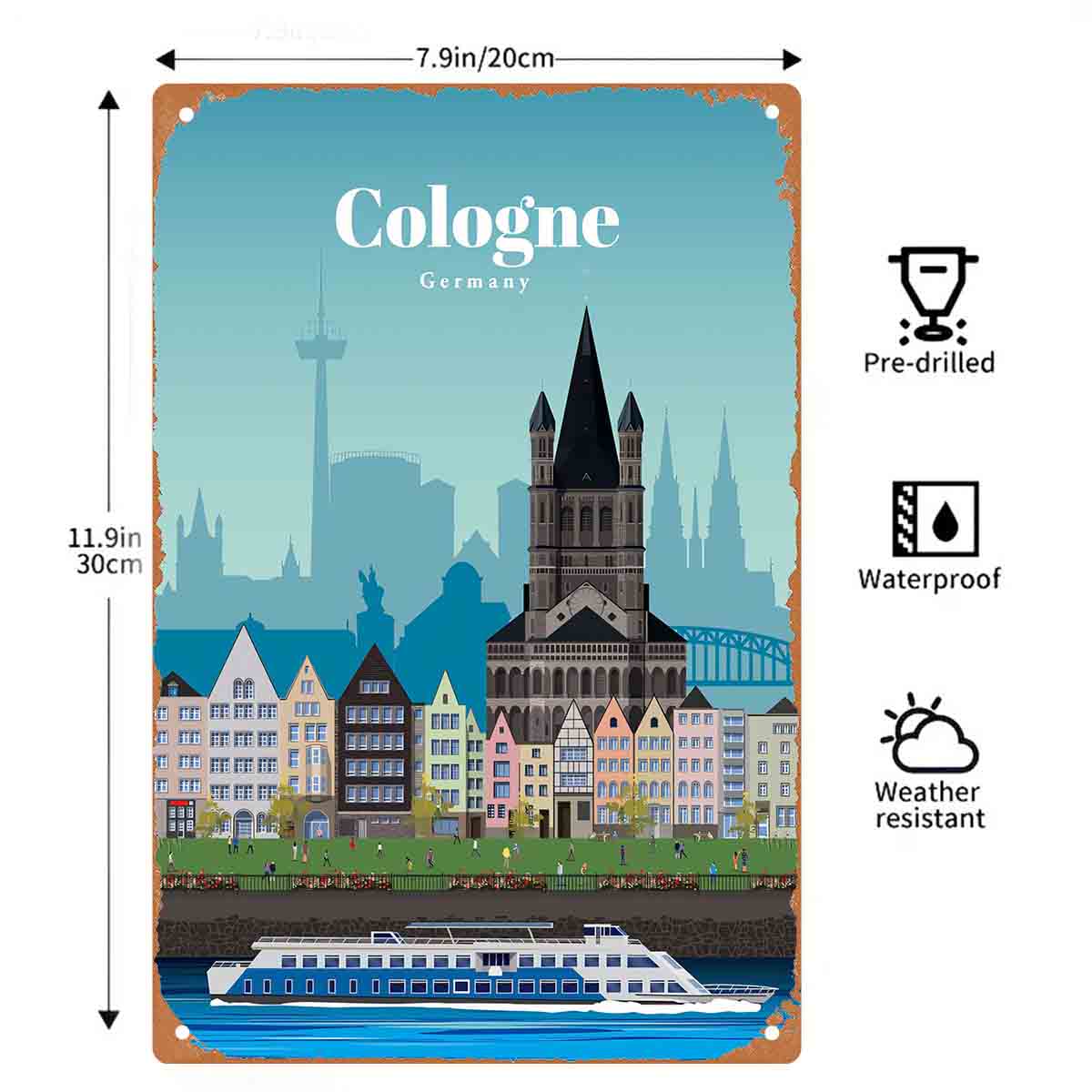Panneau mural en métal 2D plat - Germany Home Decor avis et prix