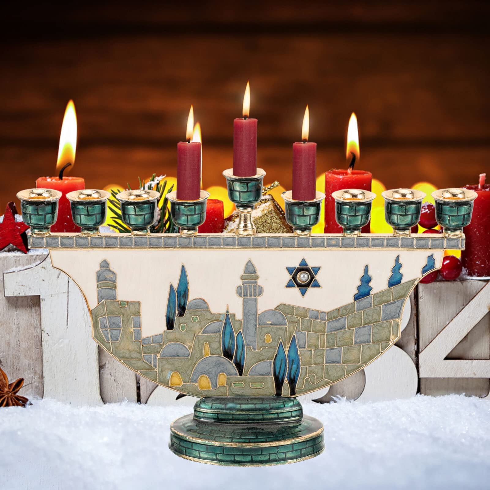 Menorah de Jérusalem, porte-bo - Home Decor Gift avis et prix